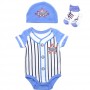 Buster Brown Allstar Baseball Pin Stripe Uniform 3 Piece Layette Set At Space City Kids Clothing