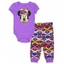 Disney Minnie Mouse Purple Onesie With Colorful Geometric Designs On Pants Space City Kids Clothing