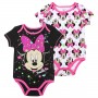 Disney Minnie Mouse Smile Black And White 2 Pack Onesie Set Space City Kids Clothing Store