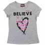 RMLA Believe and Never Give Up Grey Girls Princess Tee Space City Kids Clothing Store Conroe Texas