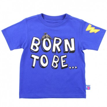 Sesame Street Grover Born To Be Super Blue Toddler Boys Shirt Space City Kids Clothing
