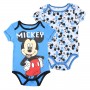 Disney Mickey Mouse Blue and White 2 Piece Infant Onesie Set Space City Kids Clothing