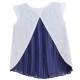 OK Apparel Blue and White 2-Piece Chiffon Top and Printed Leggings. Space City Kids Clothing