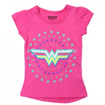 DC Comics Wonder Woman Pink Toddler Girls Shirt Space City Kids Clothing