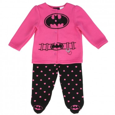 DC Comics Batgirl Fleece Footed Pants And Button Down Jacket Set Space City Kids Clothing Store