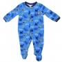 Buster Brown Tractors Blue Snap Down Microfleece Footed Sleeper Space City Kids Clothing Store
