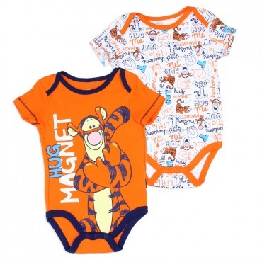 Disney Winnie The Pooh Tigger Hug Magnet Orange Onesie Set Space City Kids Clothing Store