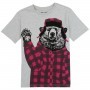 PS From Aeropostale Bear Wearing Red Flannel Short Sleeve Shirt Space City Kids Clothing 