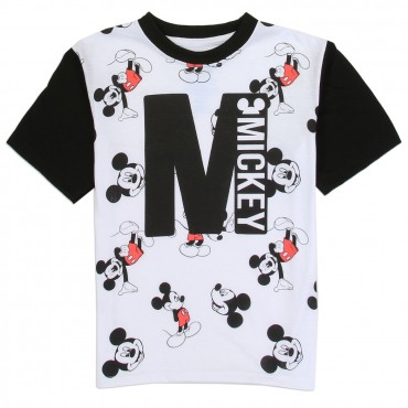 Disney Mickey Mouse All Over Print Black And White Toddler Boys Shirt Space City Kids Clothing Store