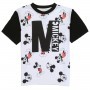 Disney Mickey Mouse All Over Print Black And White Toddler Boys Shirt