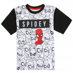 Marvel Comics Spider Man All Over Print Black And White Boys Shirt Space City Kids Clothing Store