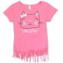 Love @ First Sight Meow Kitty Cat Pink Girls Fashion Top Space City Kids Clothing Store