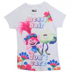 Dreamworks Trolls Messy Hair Don't Care Girls Shirt Space City Kids Clothing Store