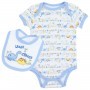 Weeplay Large And In Charge Dinosaurs Baby Onesie And Baby Bib Set