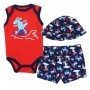 Weeplay Surf Dog Baby Boys 3 Piece Short Set Space City Kids Clothing Store