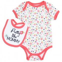 Weeplay Pretty Like Mommy Onesie With Matching Bib Space City Kids Clothing Store