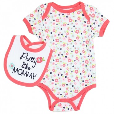 Weeplay Pretty Like Mommy Onesie With Matching Bib Space City Kids Clothing Store