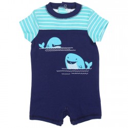 Buster Brown Happy Whales Baby Boys Romper Space City Kids Clothng Store Conroe Texas