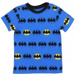 DC Comics Batman Black And Yellow Bat Signals On Blue Toddler Boys Shirt Space City Kids Clothing Store
