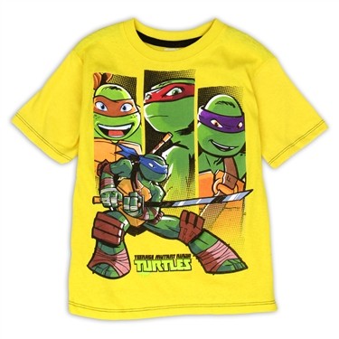 Nick Jr Teenage Mutant Ninja Turtles Cowabunga Yellow T Shirt
