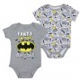 DC Comics Batman Party In The Batcave Onesie Set DC Comics Superhero Baby Clothes Space City Kids Clothing