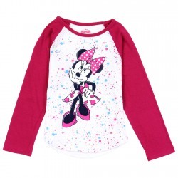 Disney Minnie Mouse Long Sleeve Toddler Girls Shirt Pink And Blue Dots Space City Kids Clothing Store 