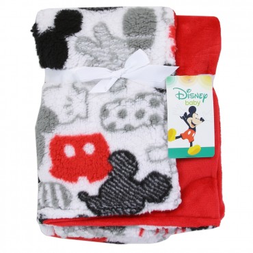 Disney Mickey Mouse Soft Sherpa Baby Blanket Space City Kids Clothing