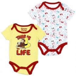 Curious George This Is The Life Baby Boys 2 Piece Onesie Set Space City KIds Clothing Store