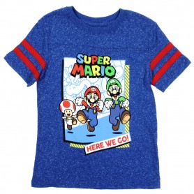 Nintendo Mario Here We Go Boys Shirt Featuring Mario Luigi And toad Space City Kids Clothing Store